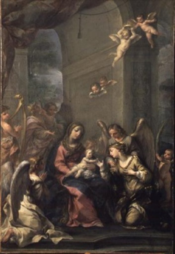 Detail of Mystic Marriage of St. Catherine, 1716 by Giovanni Gioseffo da Sole