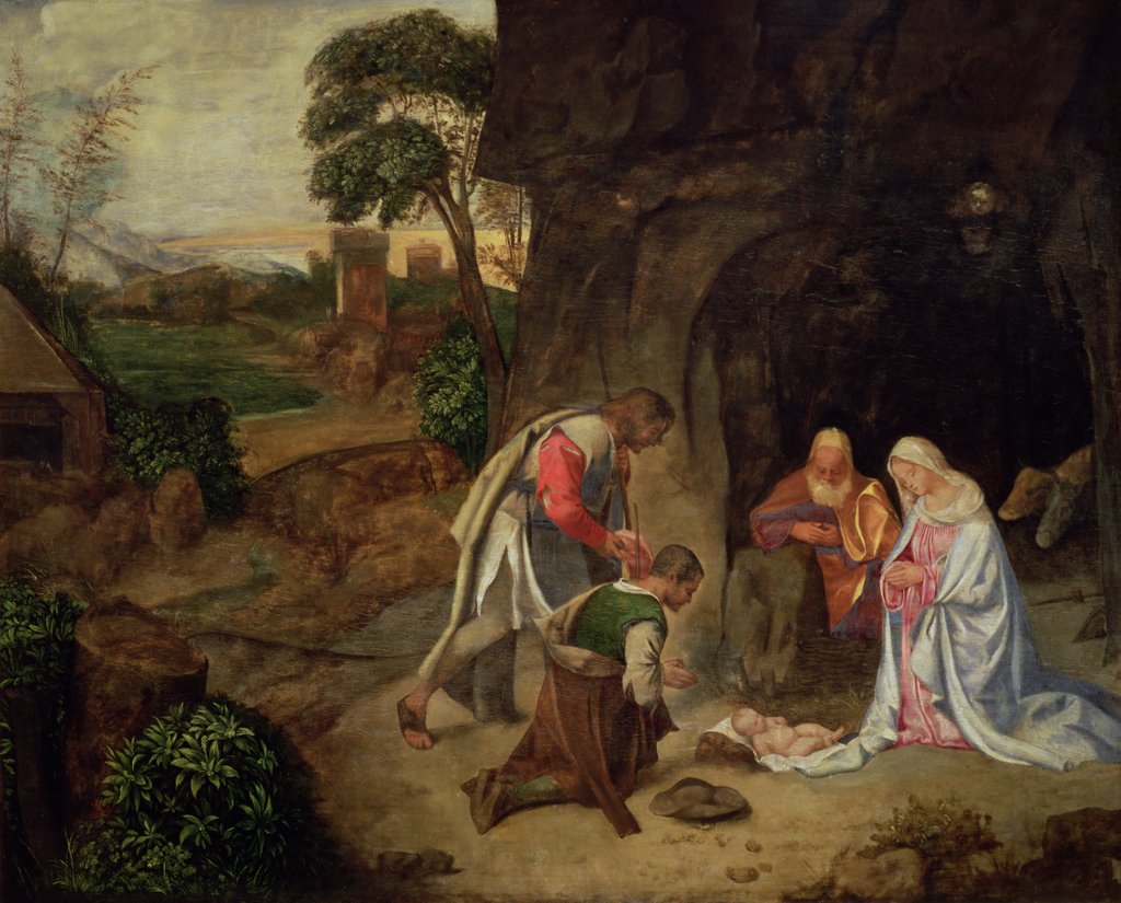 Detail of Adoration of the Shepherds, 1510 by Giorgio Giorgione