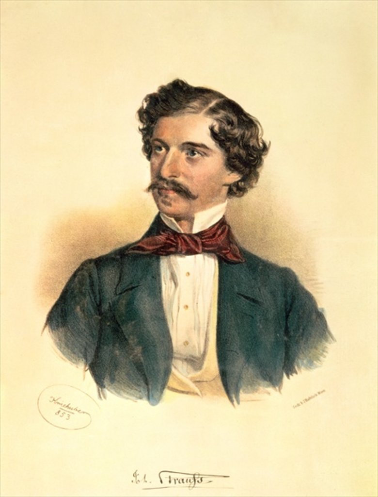 Detail of Johann Strauss the Elder by Josef Nikolaus Kriehuber