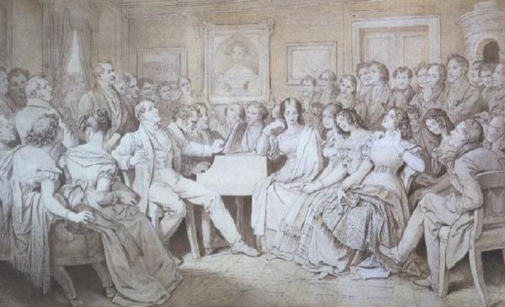 Detail of An Evening at Baron von Spaun's by Moritz Ludwig von Schwind