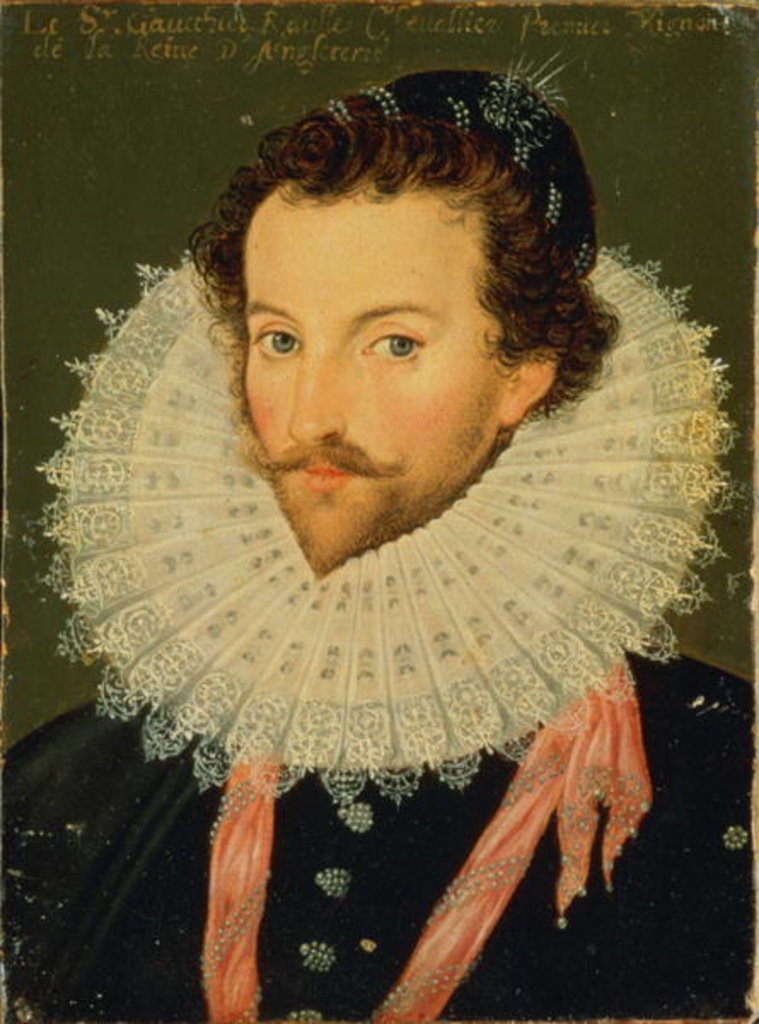 Detail of Sir Walter Raleigh by French School