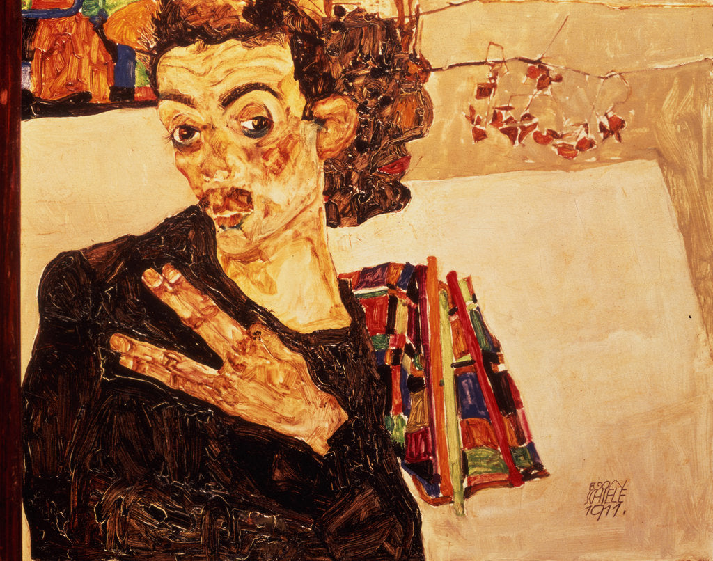 Detail of Self Portrait, 1911 by Egon Schiele