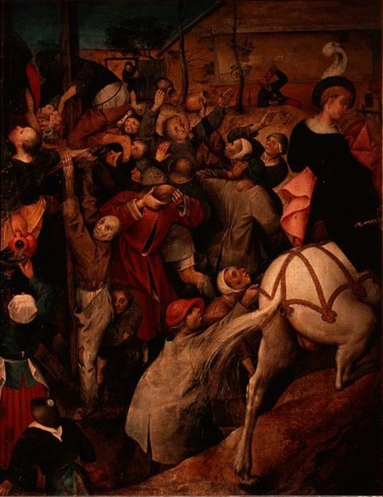Detail of The Feast of St. Martin by Pieter the Younger Brueghel