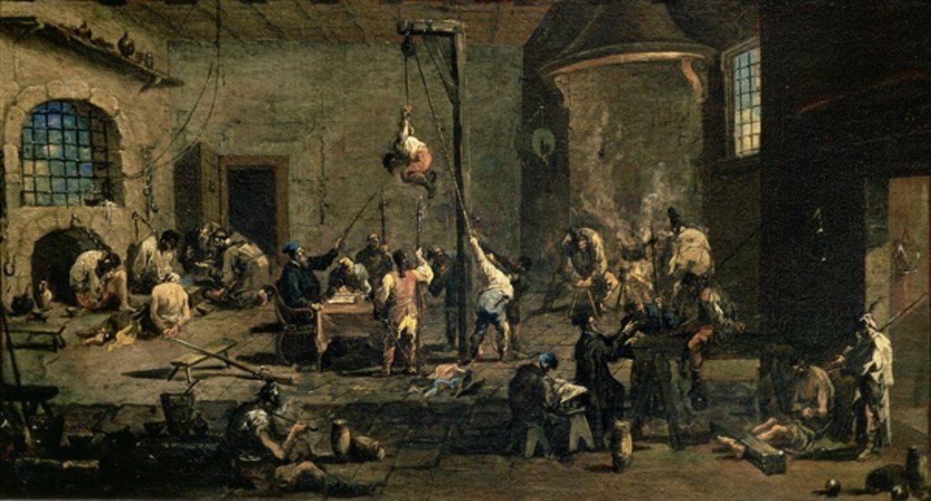 Detail of A Court of the Inquisition, c.1710-20 by Alessandro Magnasco