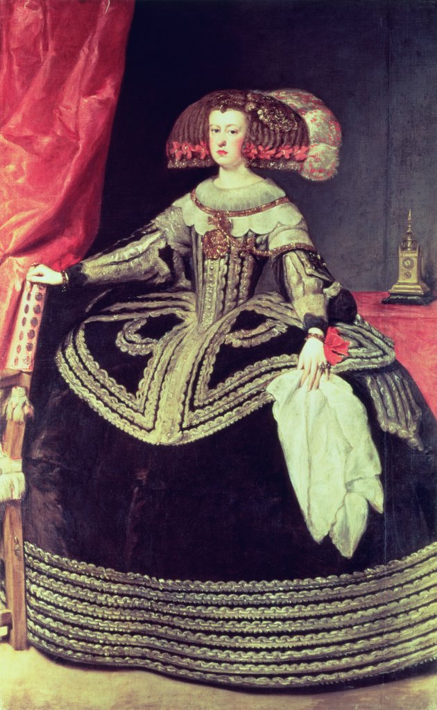 Detail of Queen Mariana of Austria c.1653 by Diego Rodriguez de Silva y Velazquez