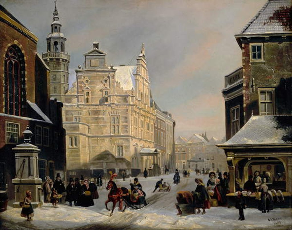 Detail of Town Hall, The Hague, 1853 by Carel Jacobus Behr