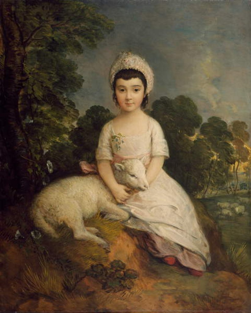 Detail of Portrait of Isabelle Bell Franks by Thomas Gainsborough