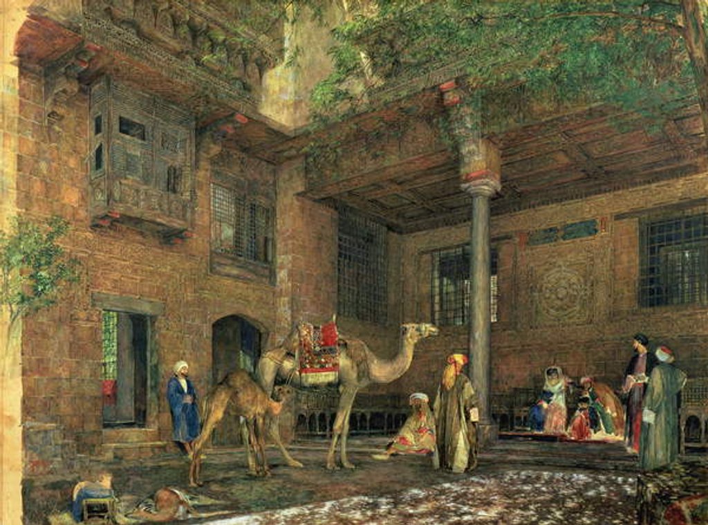 Detail of Courtyard of the Painter's House, Cairo, c.1851 by John Frederick Lewis