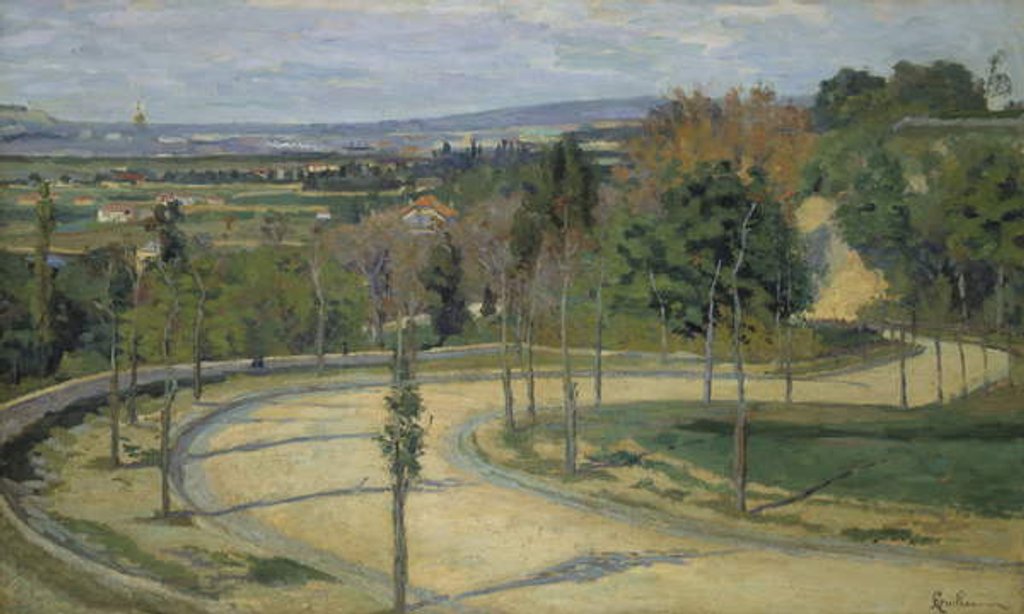 Detail of Les Environs de Paris, 1875 by Jean Baptiste Armand Guillaumin
