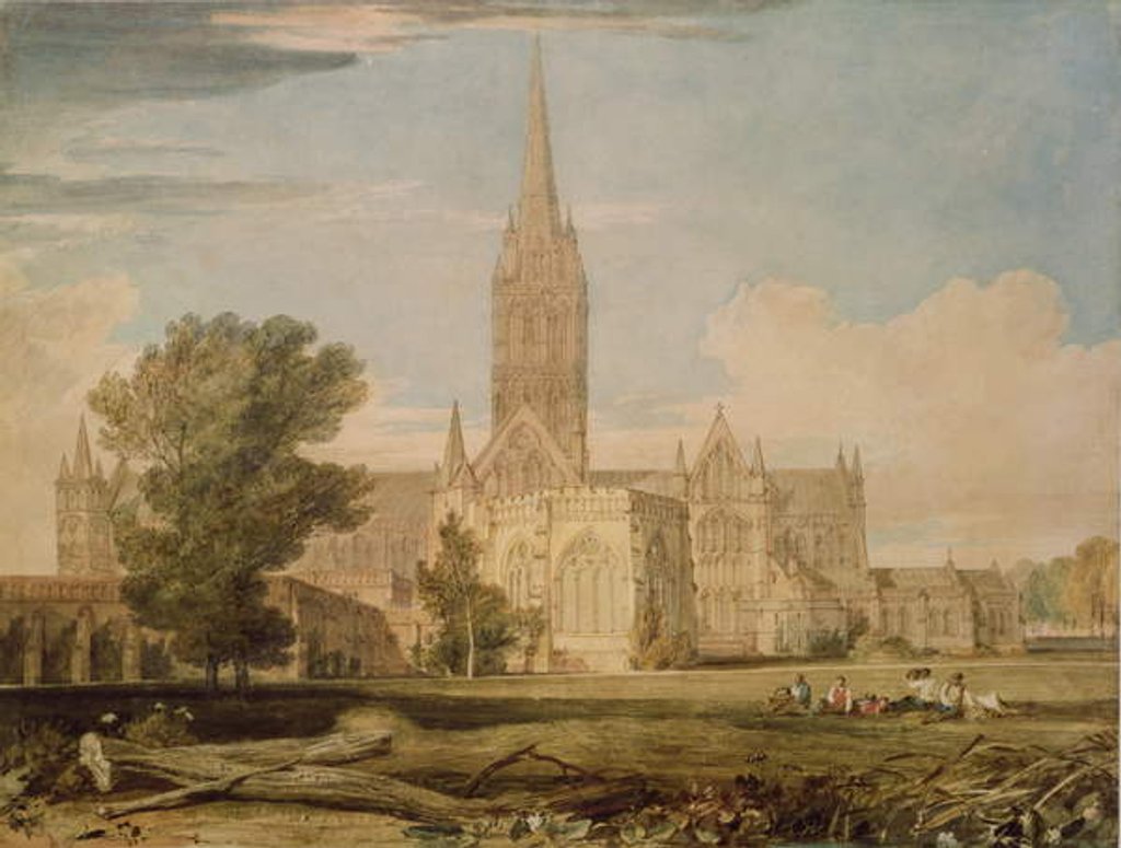 Detail of South View of Salisbury Cathedral, 1797-98 by Joseph Mallord William Turner