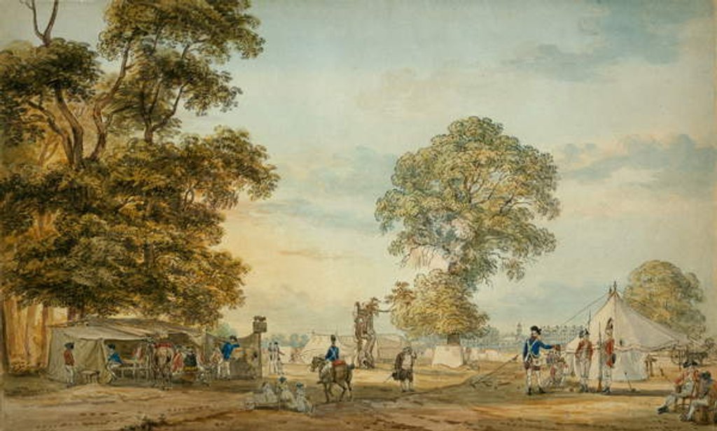 Detail of Encampment in Hyde Park during the Gordon Riots, 1780 by Paul Sandby