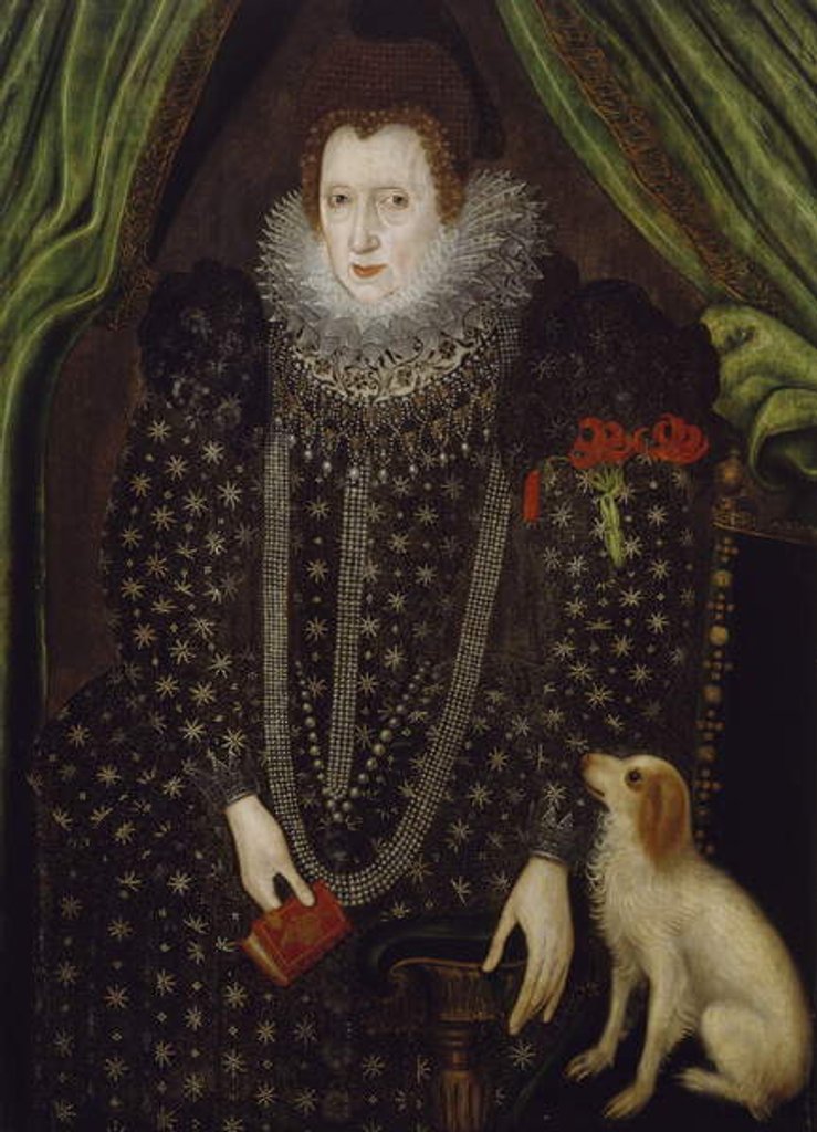 Detail of Portrait of a Lady, 1600-1700 by English School