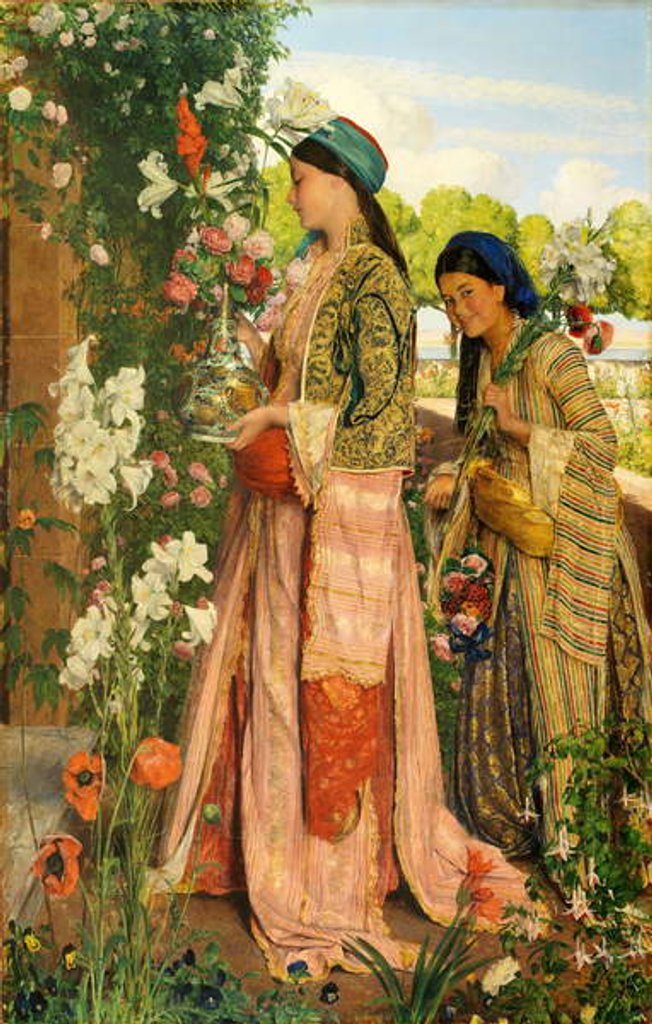 Detail of Lilium Auratum, 1871 by John Frederick Lewis