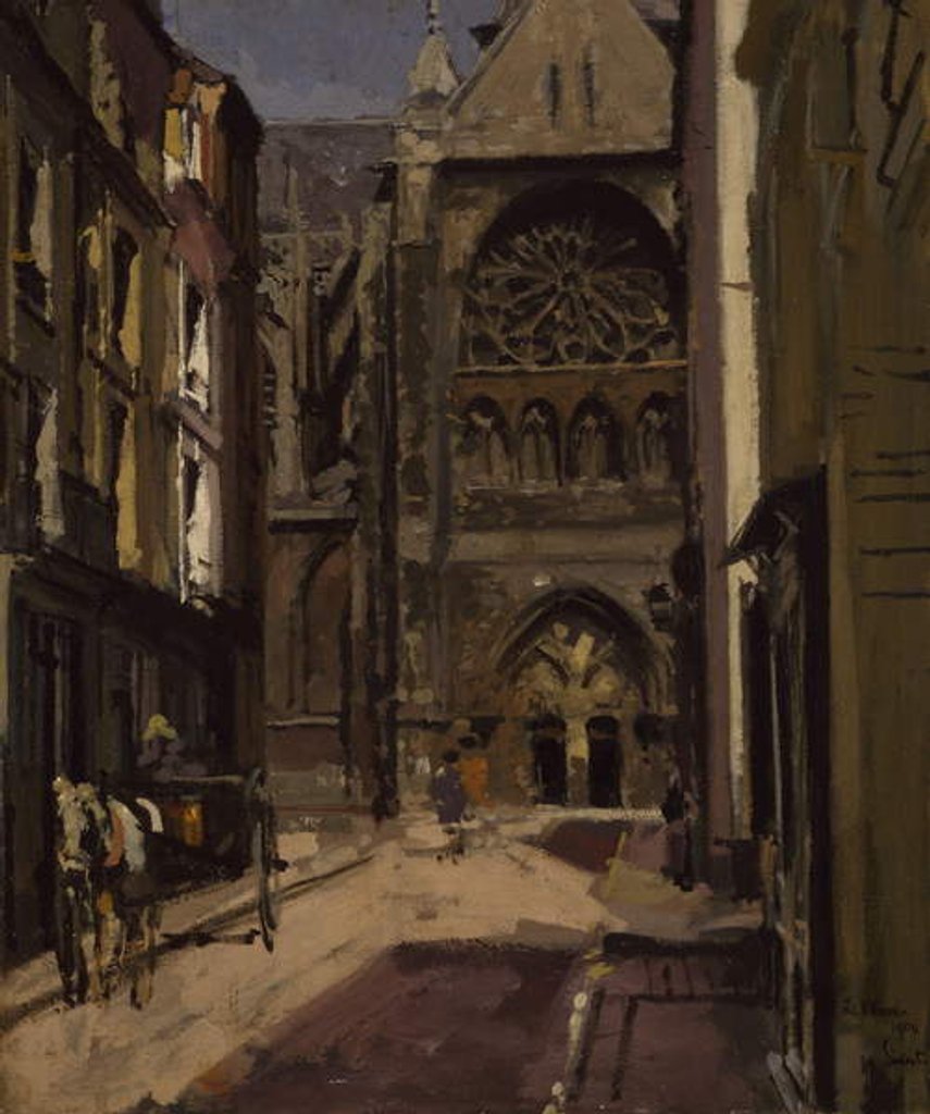 Detail of La Rue Pecquet, Dieppe, 1900 by Walter Richard Sickert