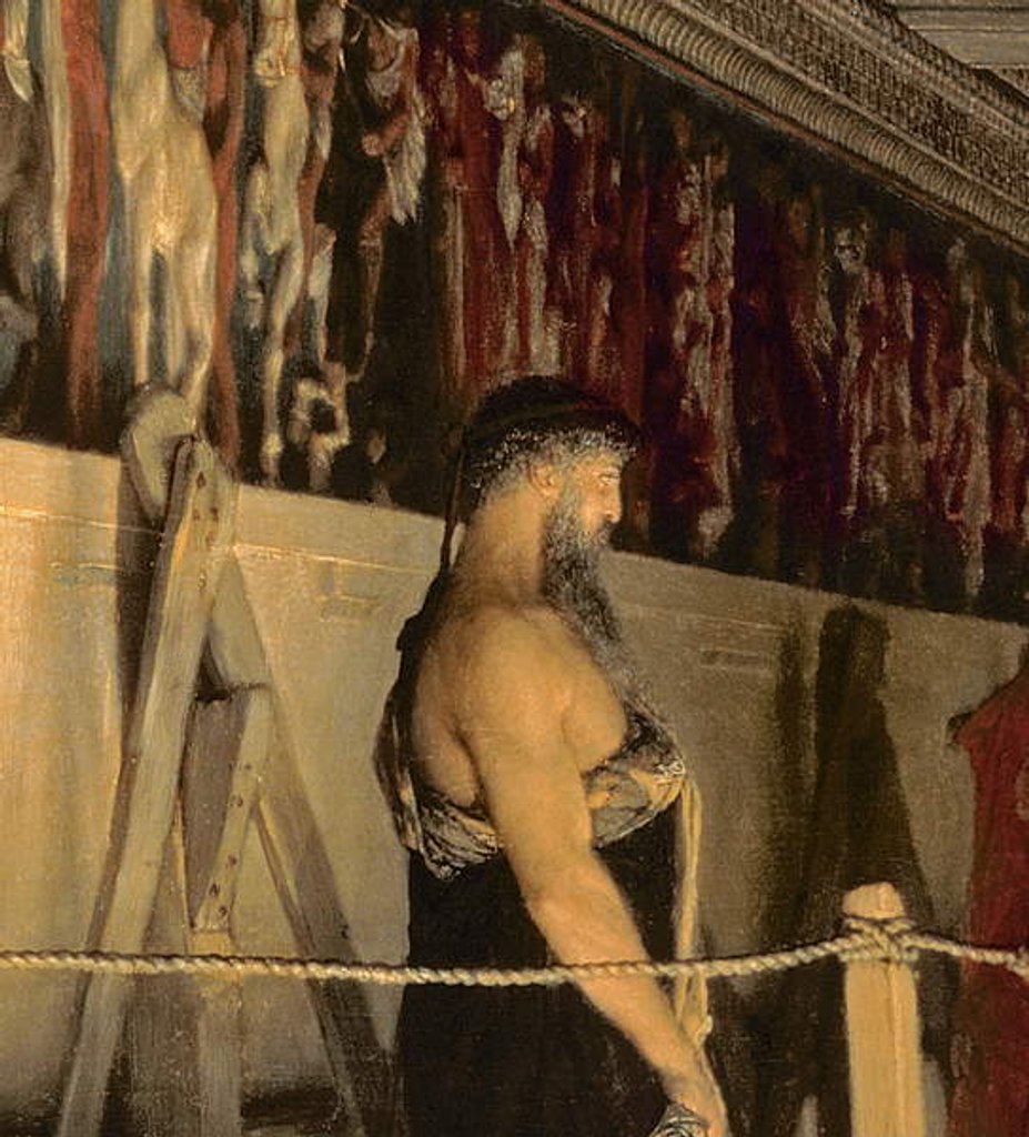 Detail of Pheidias and the Frieze of the Parthenon, Athens, 1868 by Lawrence Alma-Tadema