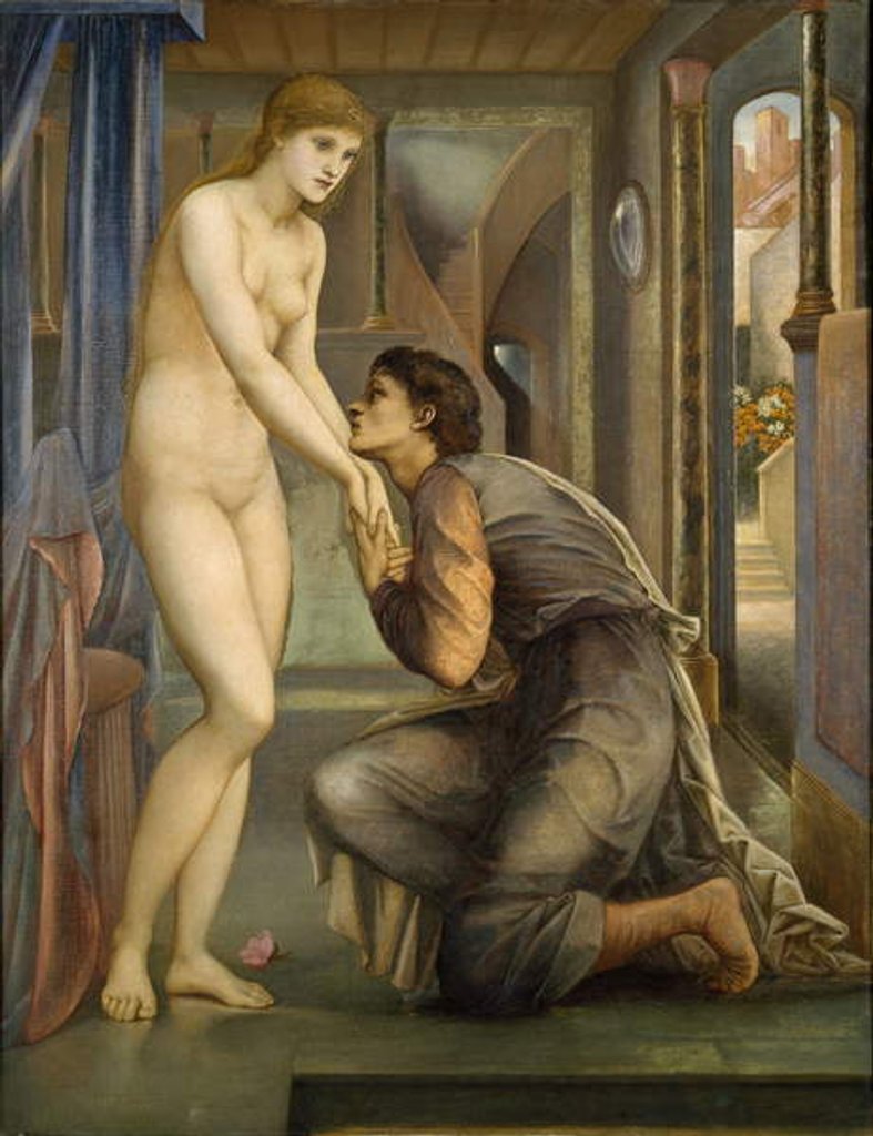 Detail of Pygmalion and the Image - The Soul Attains, 1878 by Edward Coley Burne-Jones