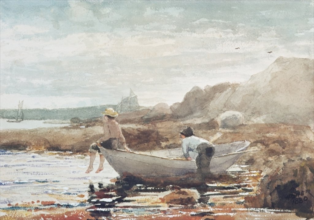 Detail of Boys on the Beach by Winslow Homer