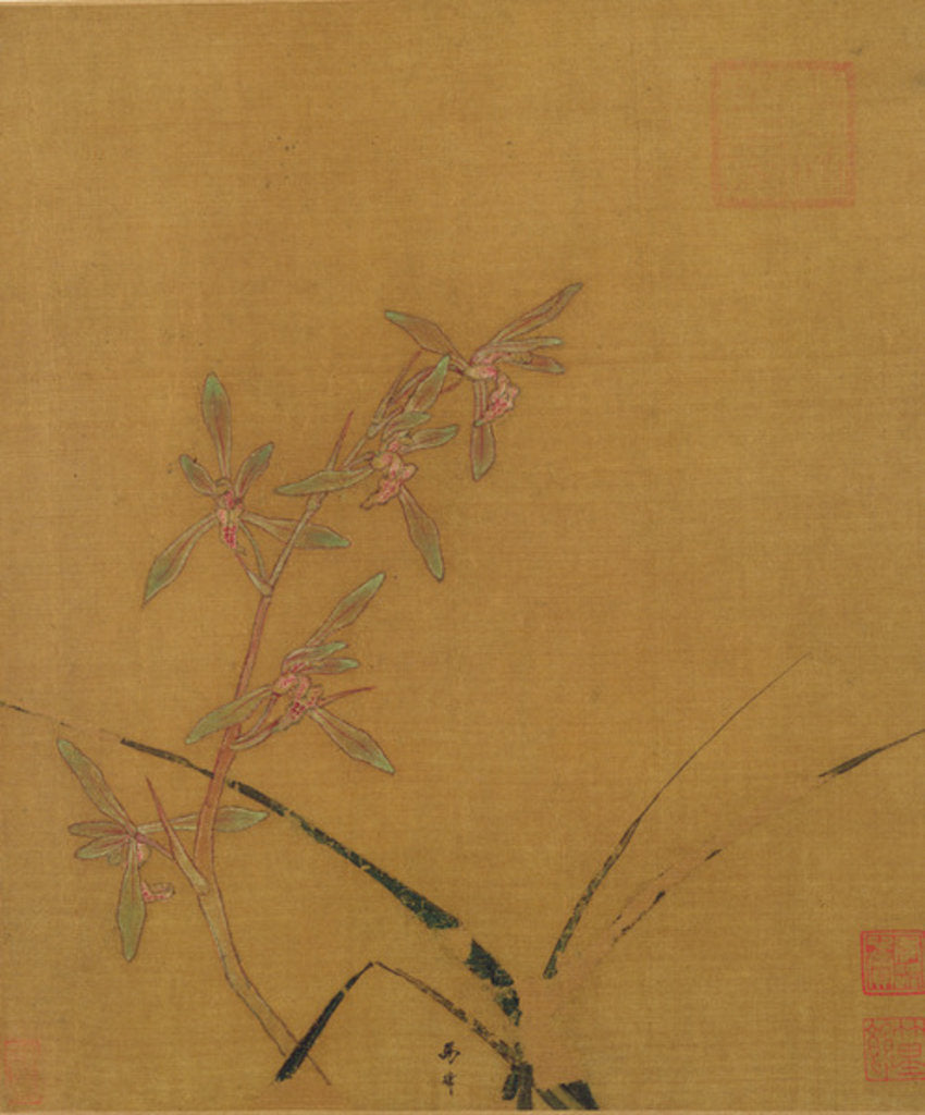 Detail of Orchids by Japanese School