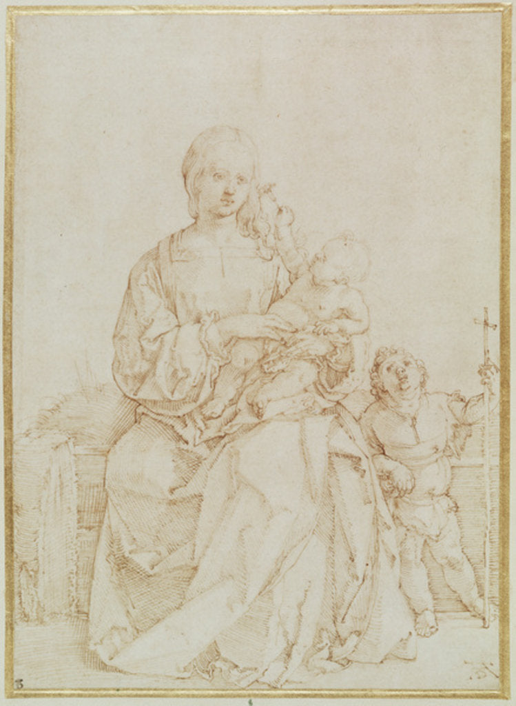 Detail of Virgin and Child with infant St John, c.1518 by Albrecht Dürer