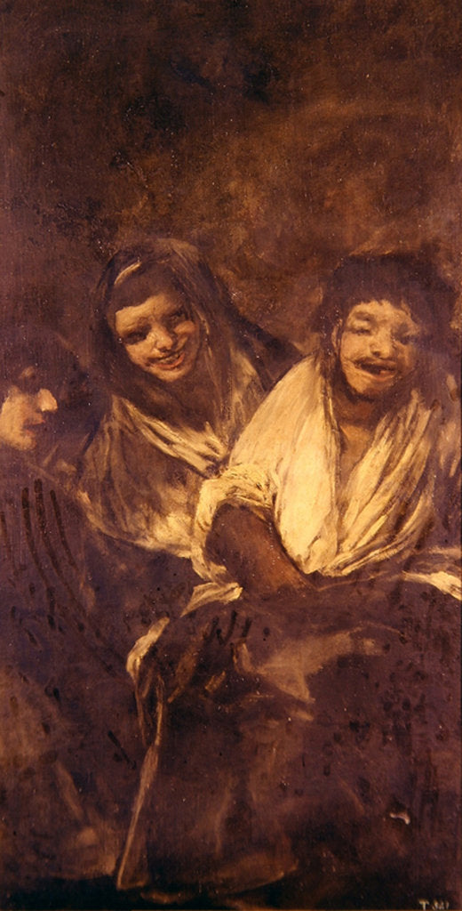 Detail of A Man and Two Women Laughing by Francisco Jose de Goya y Lucientes