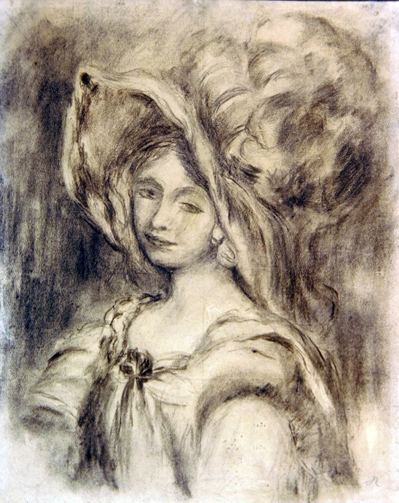 Detail of Mme Dieterle in a Hat, c.1896 by Pierre Auguste Renoir