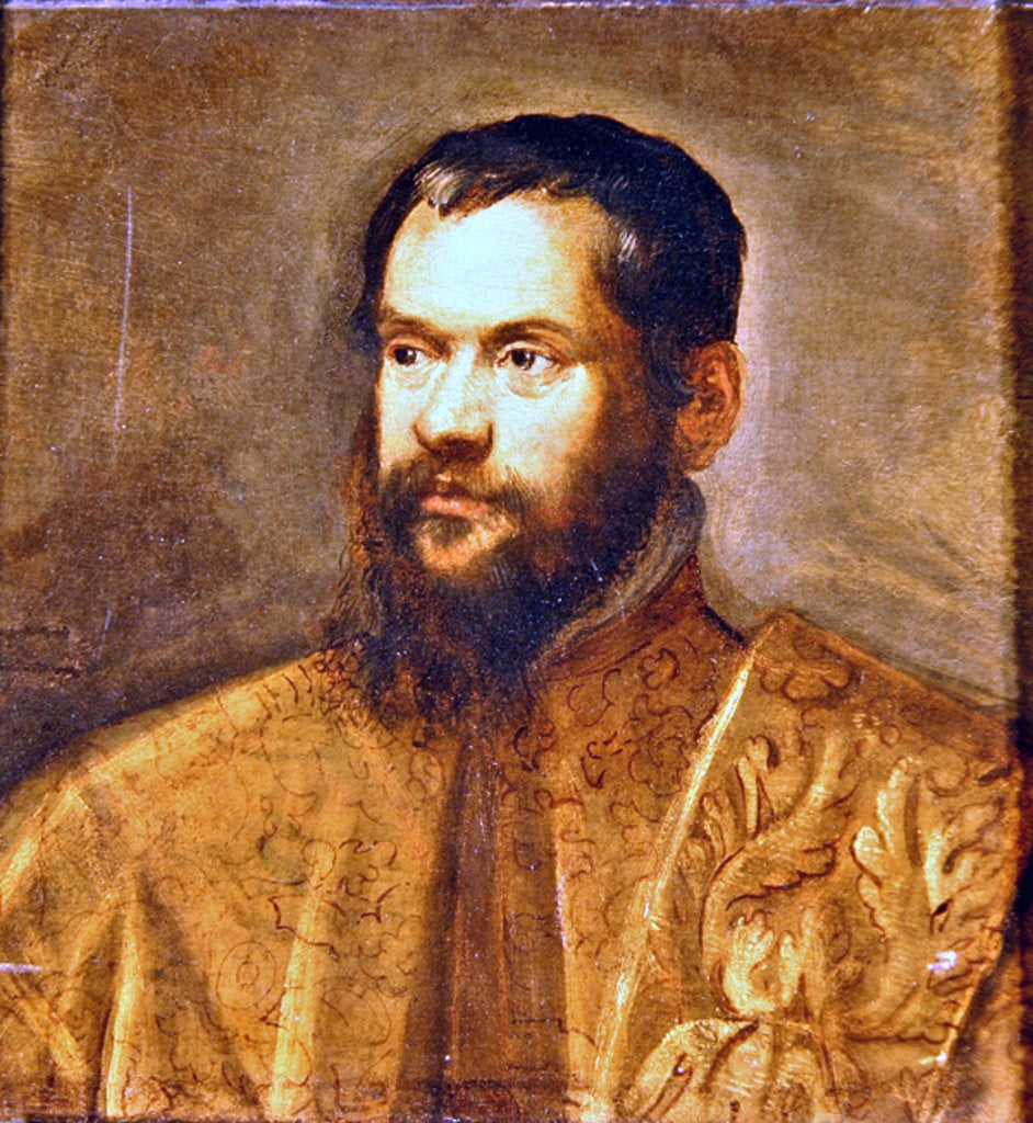 Detail of Portrait of a Man by Domenico Robusti Tintoretto