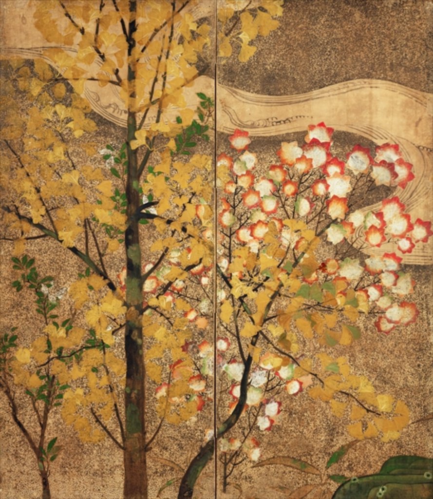 Detail of Autumn Tree by Japanese School