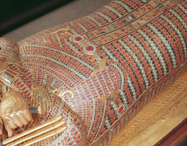 Detail of Detail of a canopic coffin from the Tomb of Tutankhamun New Kingdom by Egyptian 19th Dynasty