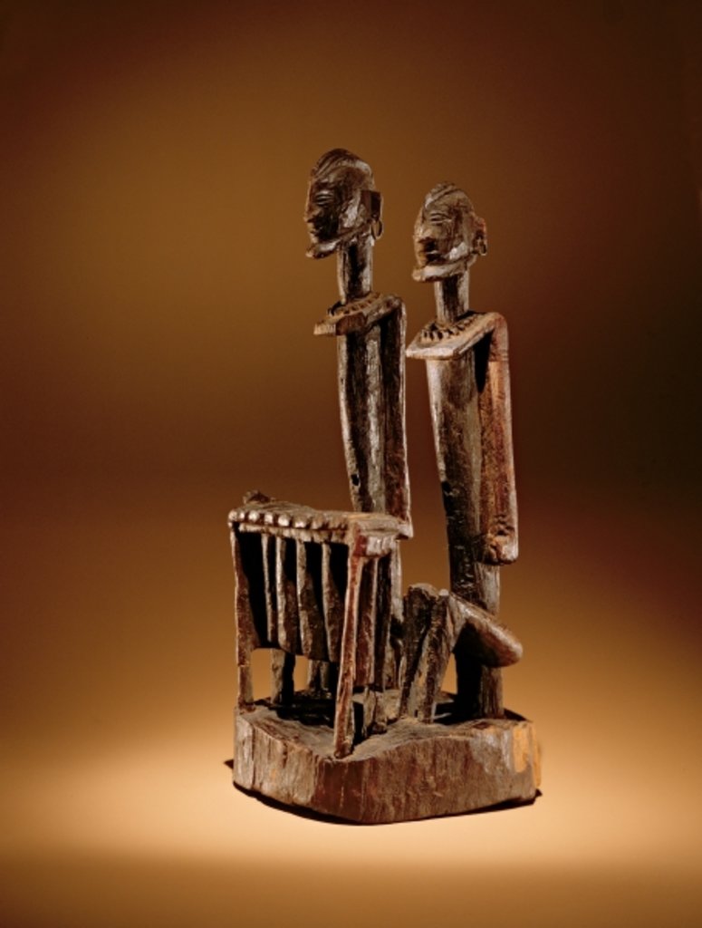 Detail of Figures with xylophone by Culture Dogon