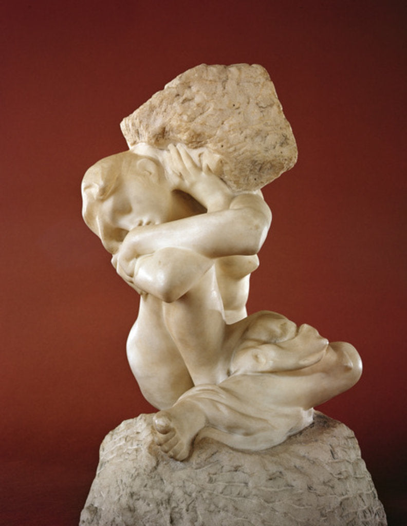 Detail of Caryatid with a stone, 1881-82 by Auguste Rodin