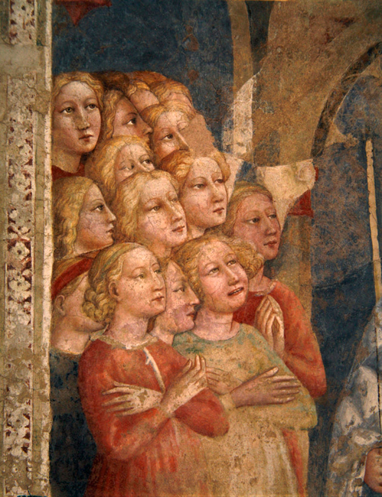 Detail of Fragments of heads by Tommaso Masolino da Panicale