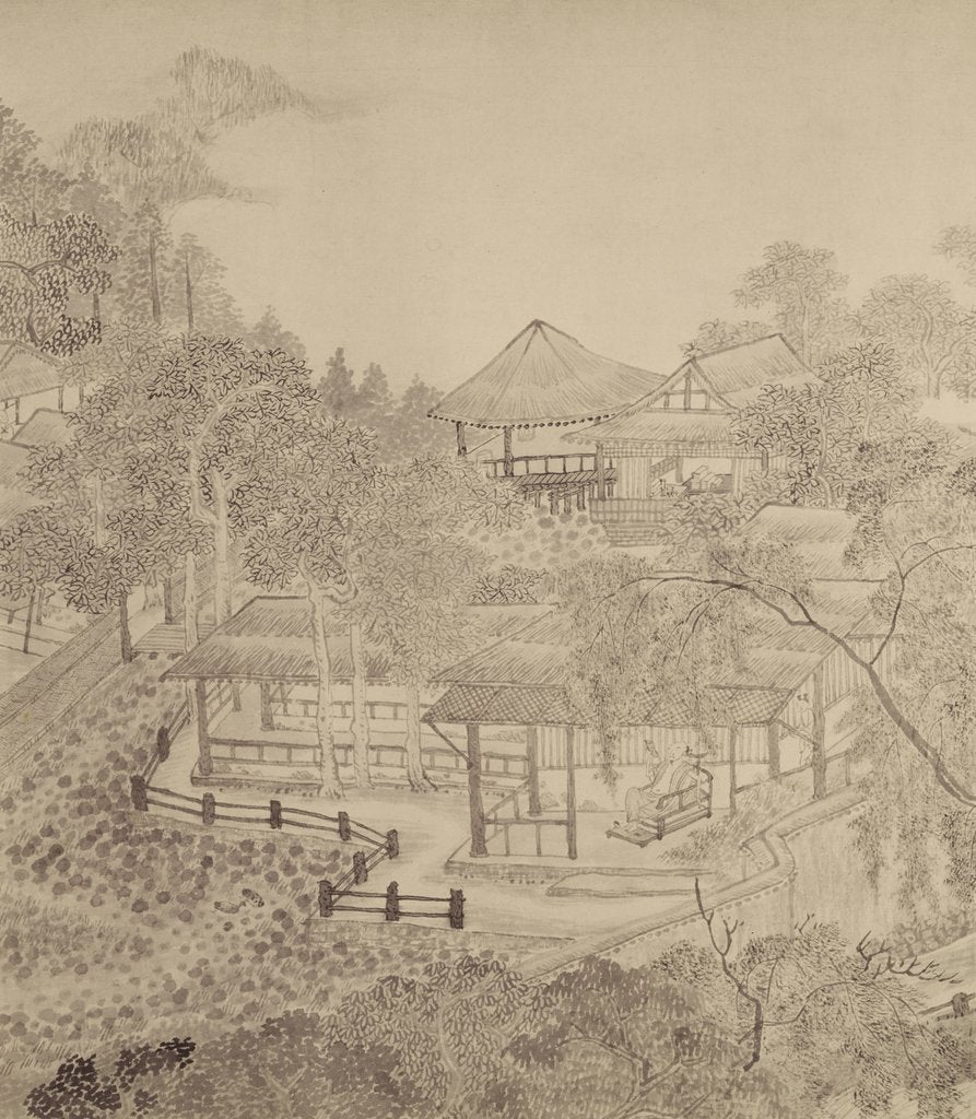 Detail of Passing the Summer at the Thatched Hall of the Inkwell by School Chinese