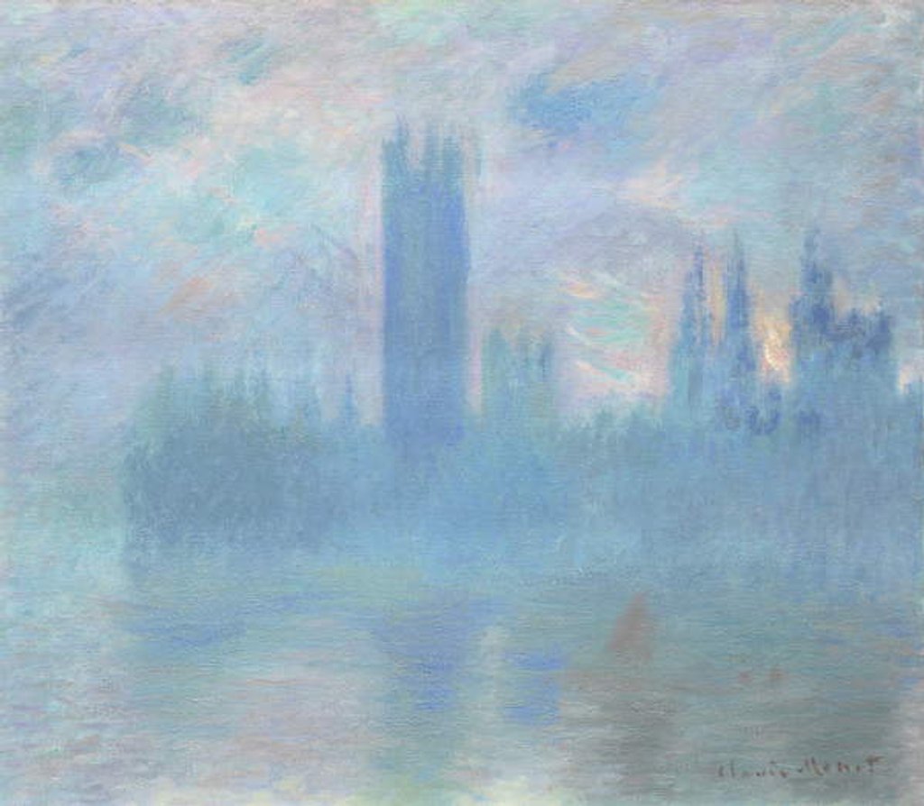 Detail of Houses of Parliament, London, 1900-01 by Claude Monet
