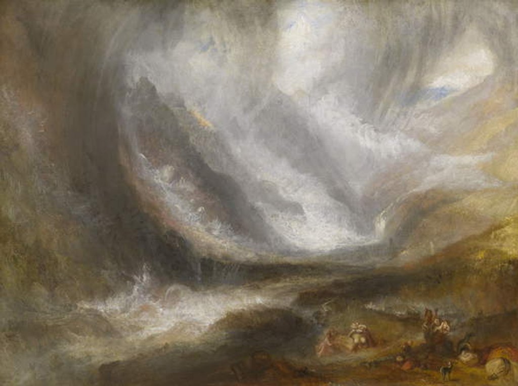 Detail of Valley of Aosta: Snowstorm, Avalanche, and Thunderstorm, 1836-37 by Joseph Mallord William Turner