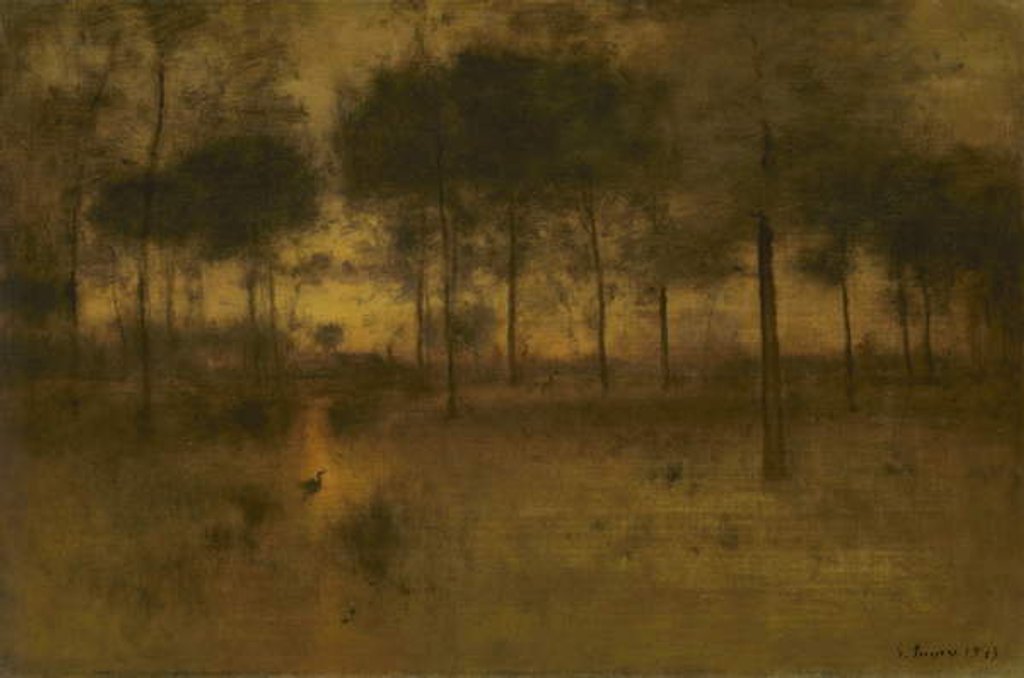 Detail of The Home of the Heron, 1893 by George Snr. Inness