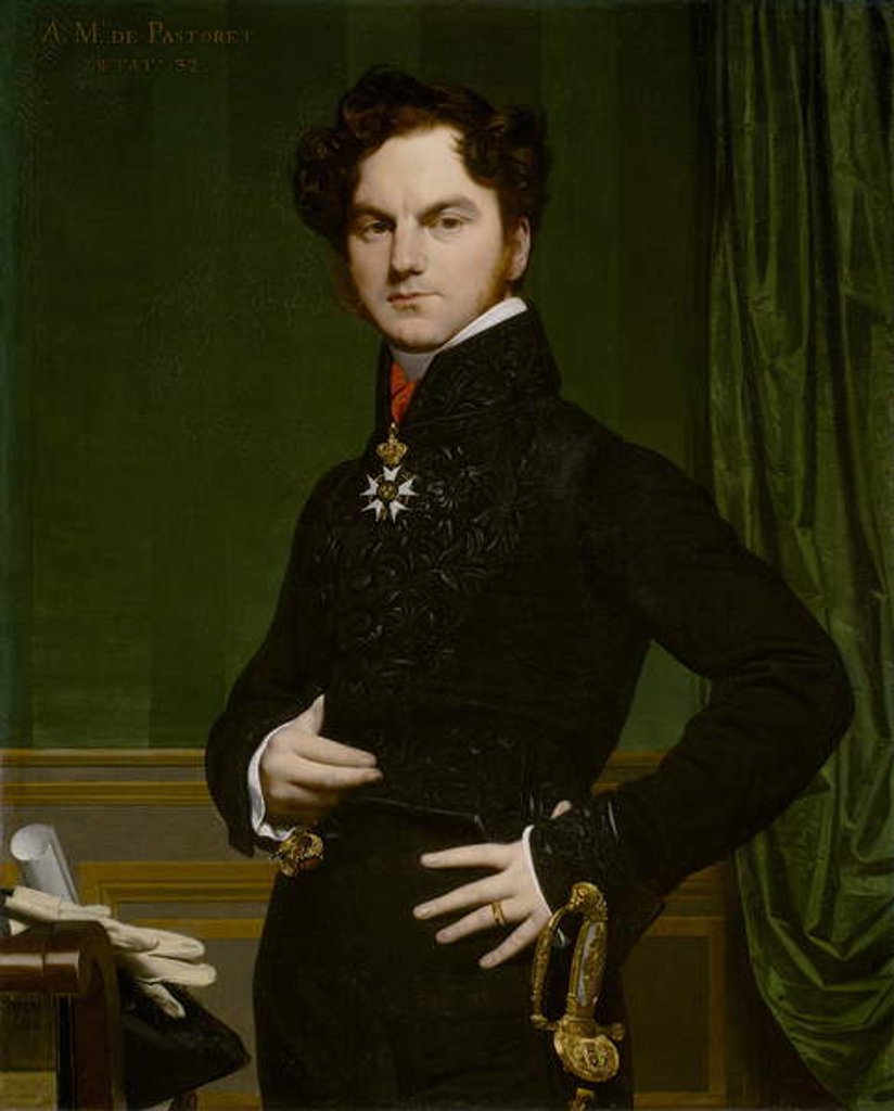 Detail of Amédée-David, the Comte de Pastoret, 1823-26 by Jean Auguste Dominique Ingres