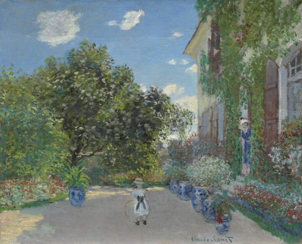 Detail of The Artist's House at Argenteuil, 1873 by Claude Monet