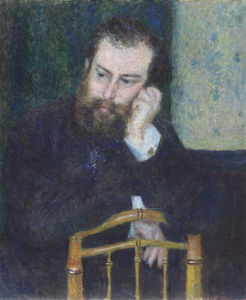 Detail of Alfred Sisley, 1876 by Pierre Auguste Renoir
