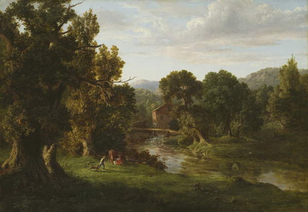 Detail of The Old Mill, 1849 by George Snr. Inness
