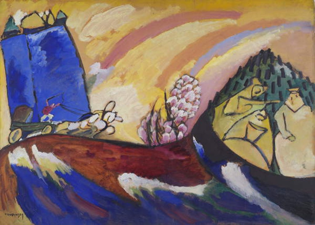 Detail of Painting with Troika, January 18, 1911 by Wassily Kandinsky