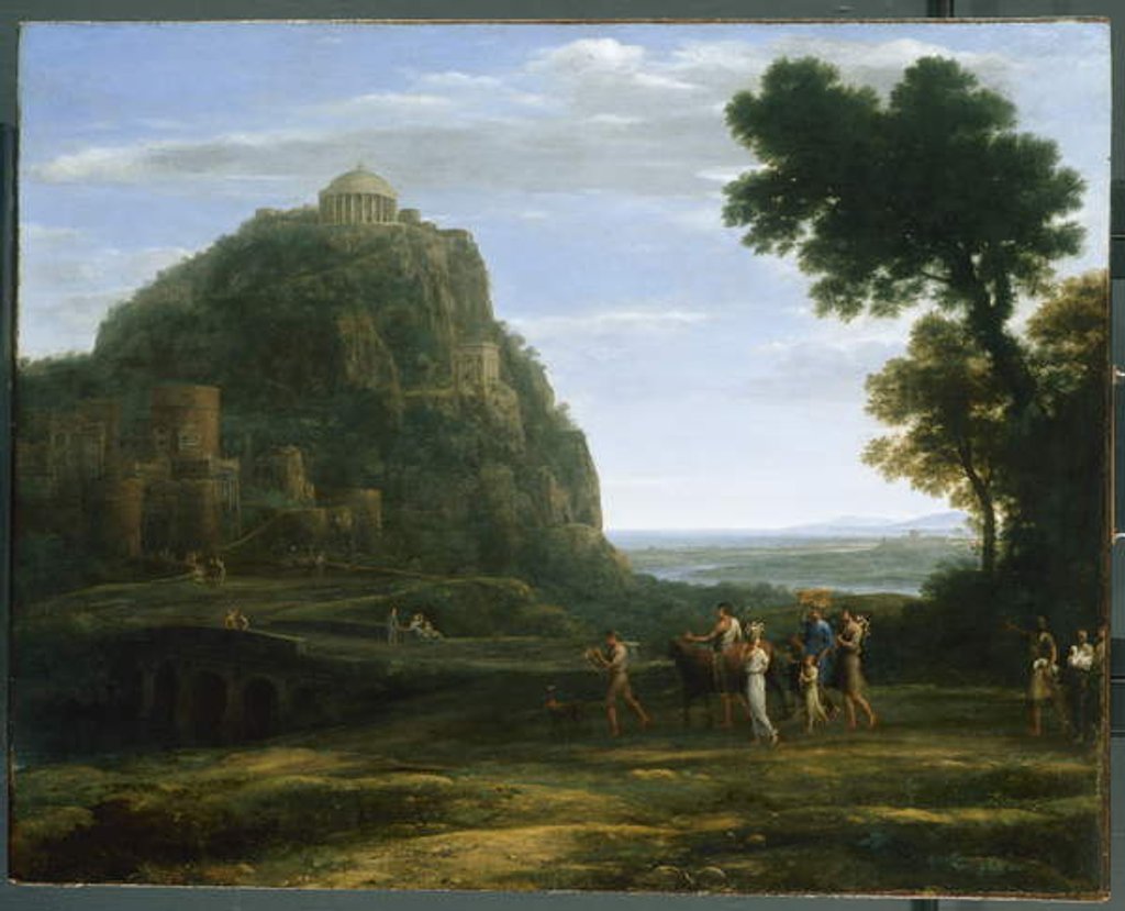 Detail of View of Delphi with a Procession, 1673 by Claude Lorrain
