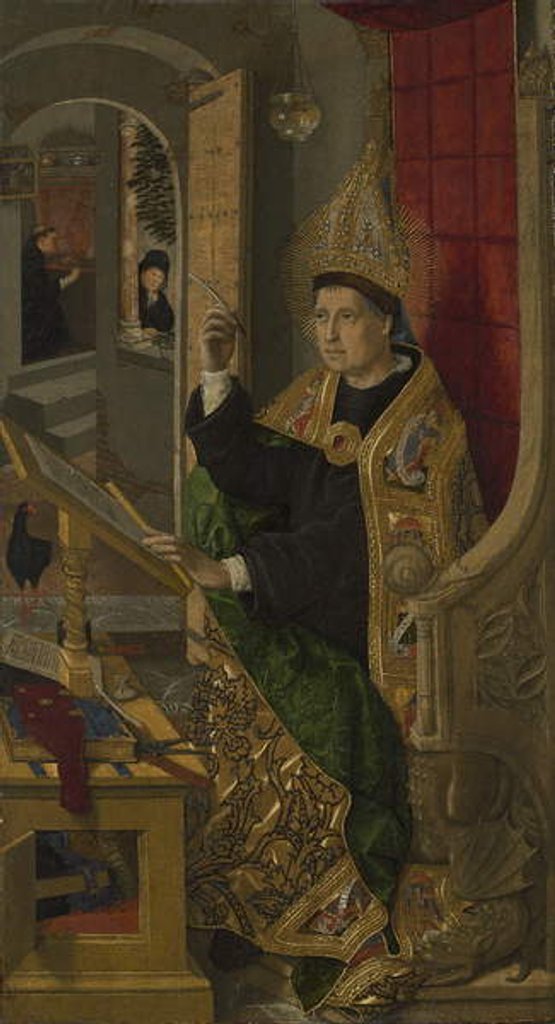 Detail of Saint Augustine, 1477-85 by Bermejo