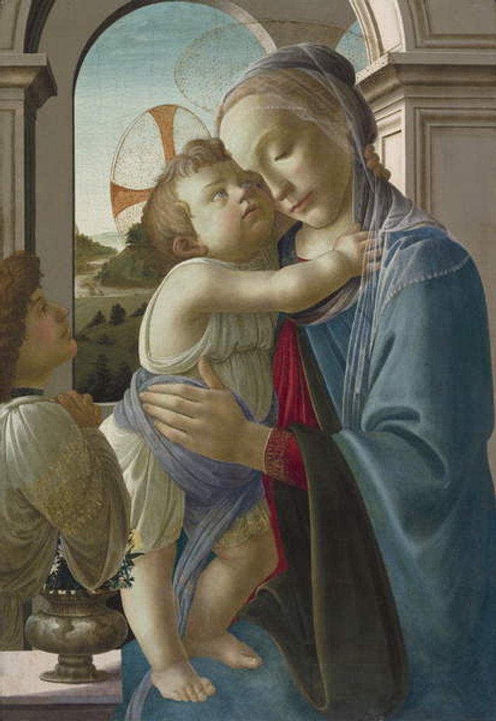 Detail of Virgin and Child with an Angel, 1475-85 by Sandro Botticelli