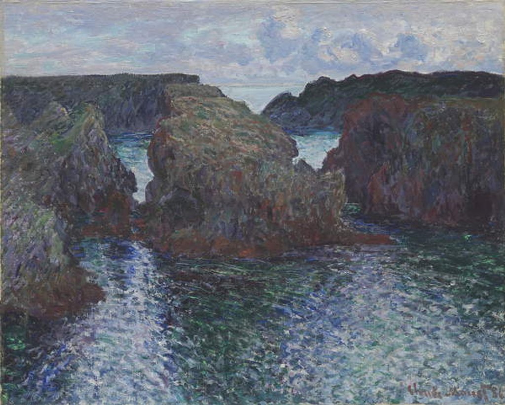 Detail of Rocks at Port-Goulphar, Belle-Île, 1886 by Claude Monet