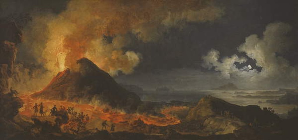 Detail of The Eruption of Vesuvius, 1771 by Pierre Jacques Volaire
