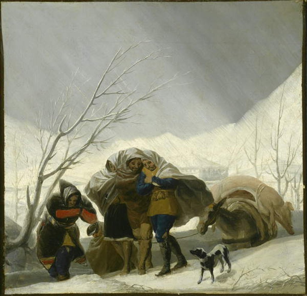 Detail of Winter Scene, c.1786 by Francisco Jose de Goya y Lucientes