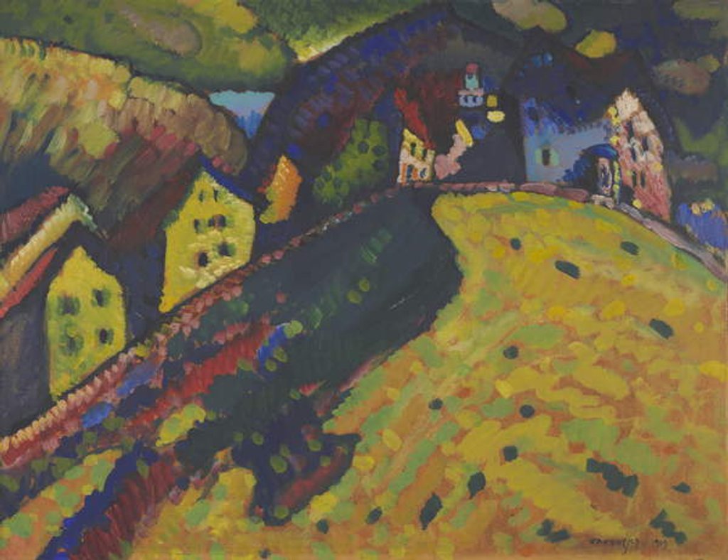 Detail of Houses at Murnau, 1909 by Wassily Kandinsky