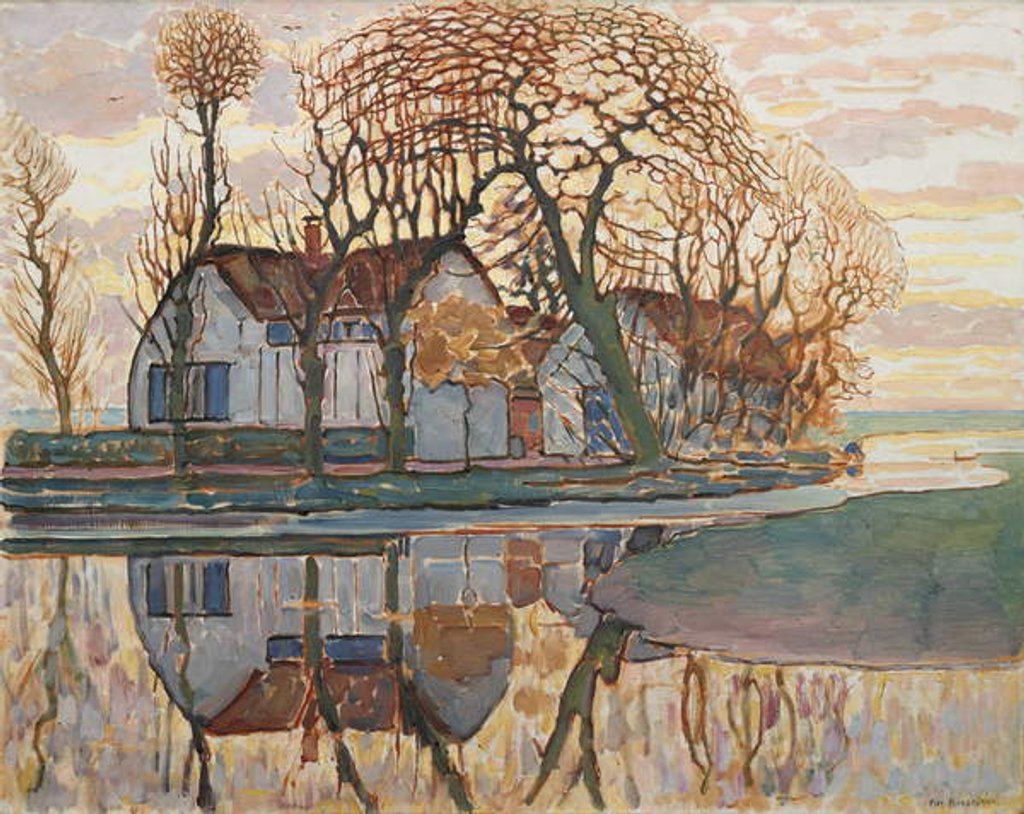 Detail of Farm near Duivendrecht, c.1916 by Piet Mondrian