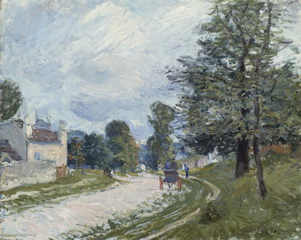 Detail of A Turn in the Road, 1873 by Alfred Sisley