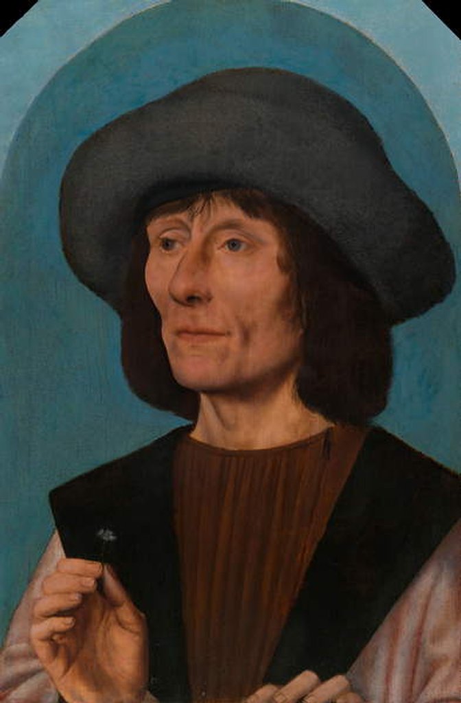 Detail of Portrait of a Man with a Pink, 1504-14 by Quentin Massys
